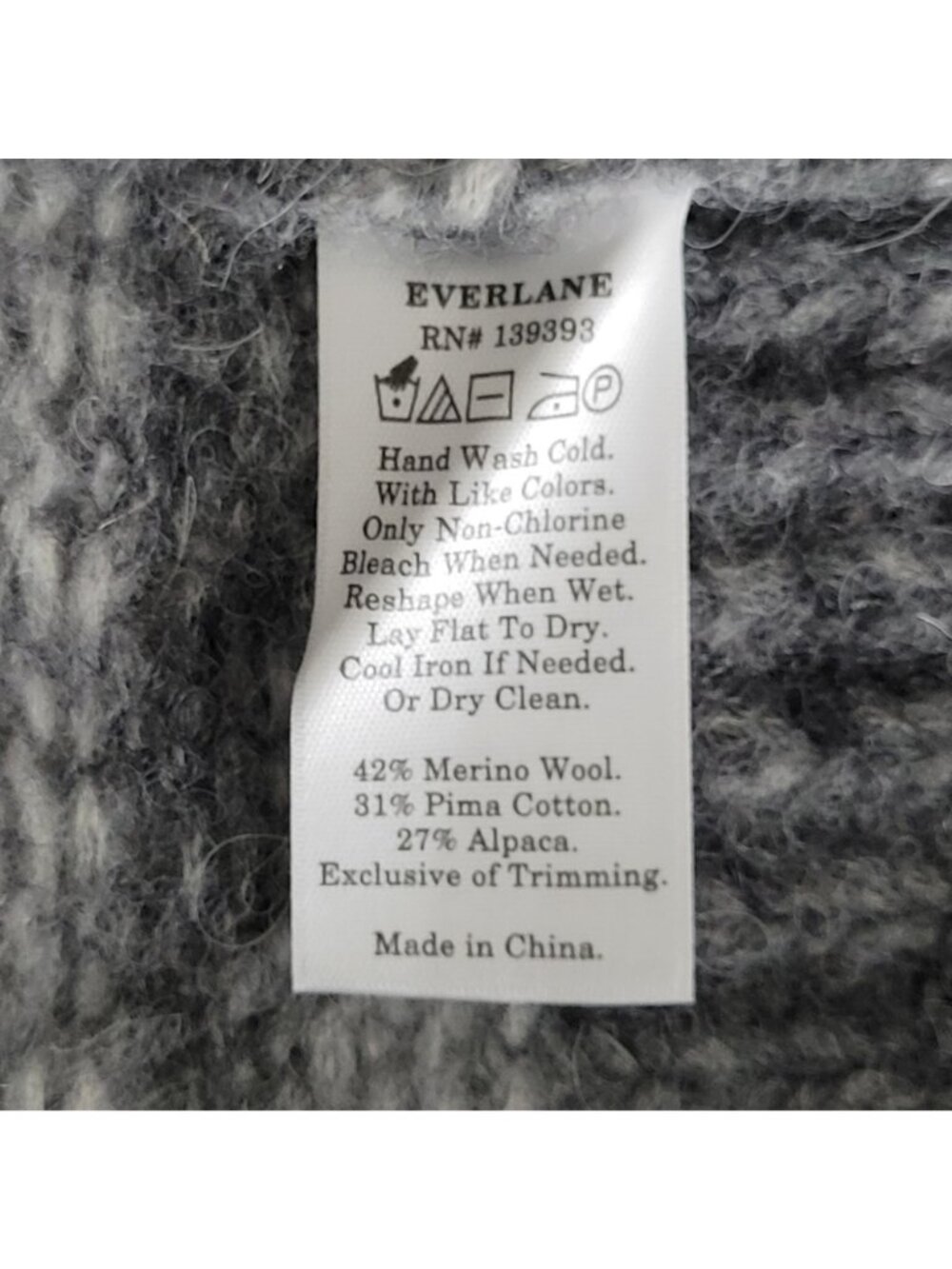 Everlane The Cloud Checkered Turtleneck Sweater XS Gary Merino Wool Alpaca NWT - Picture 8 of 8
